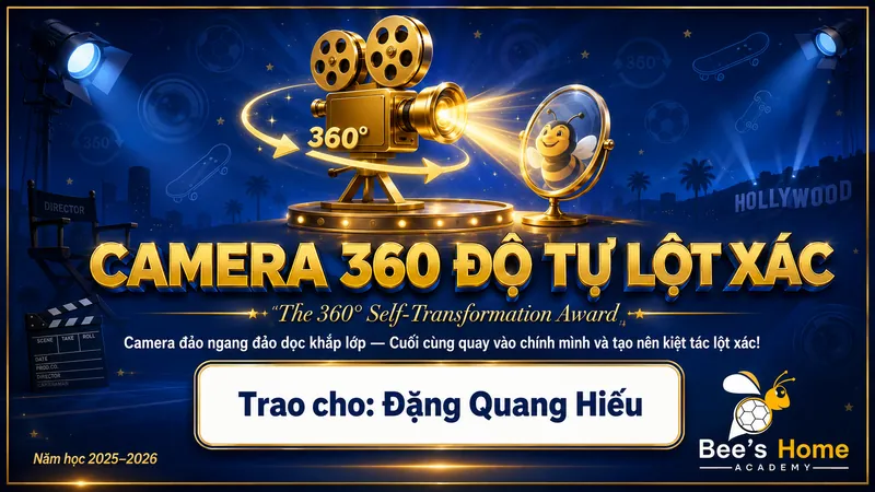 Giấy khen cá nhân hóa Bee's Home — tổng kết năm học