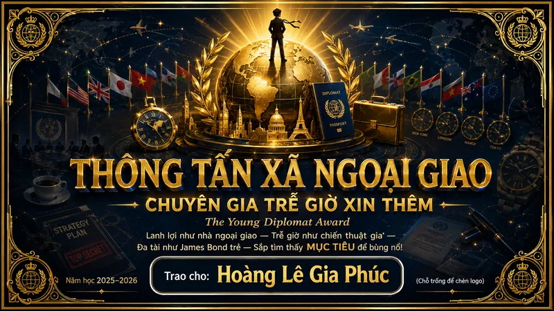 Giấy khen cá nhân hóa Bee's Home — tổng kết năm học